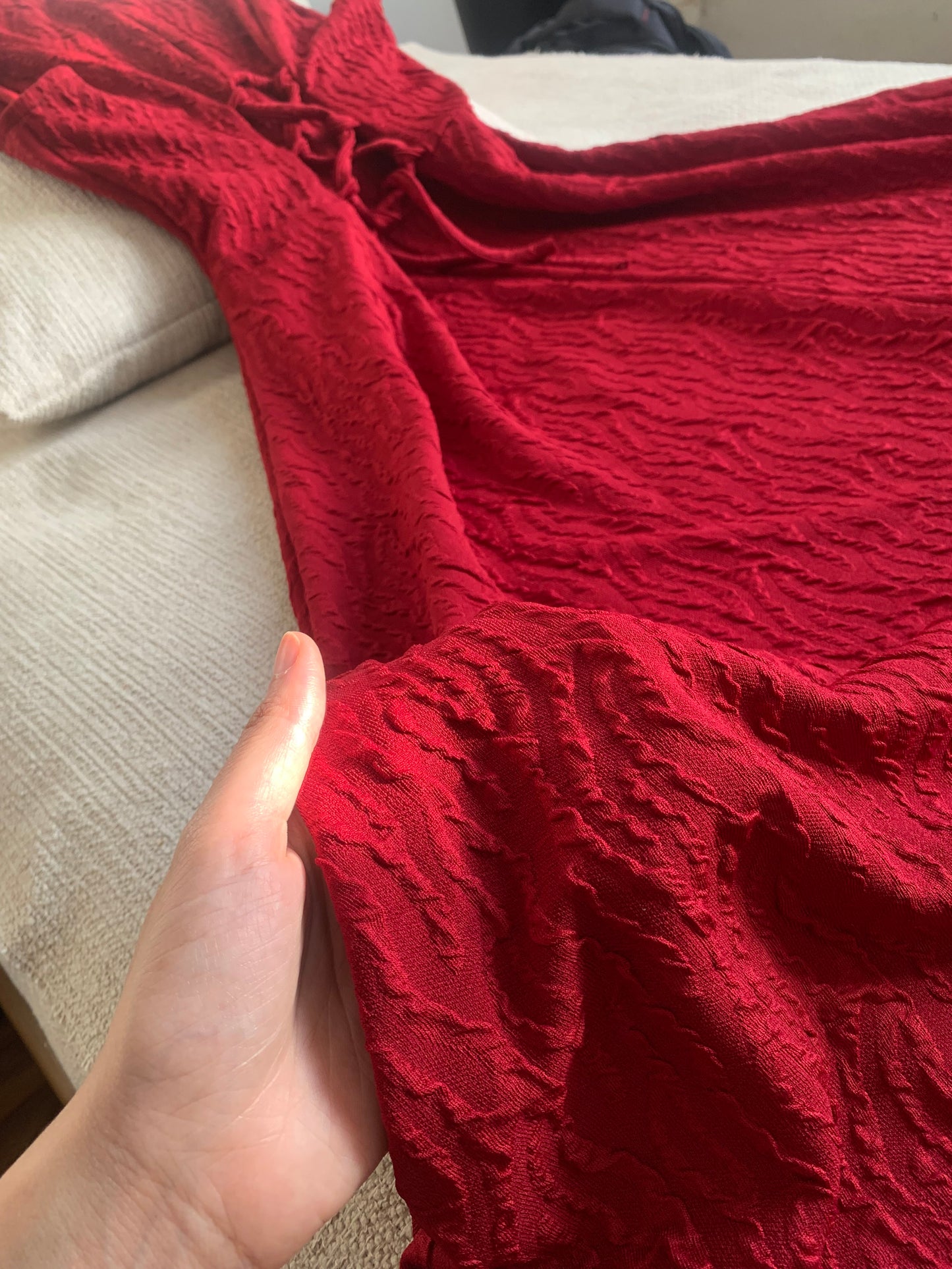 0Velvet wrap dress