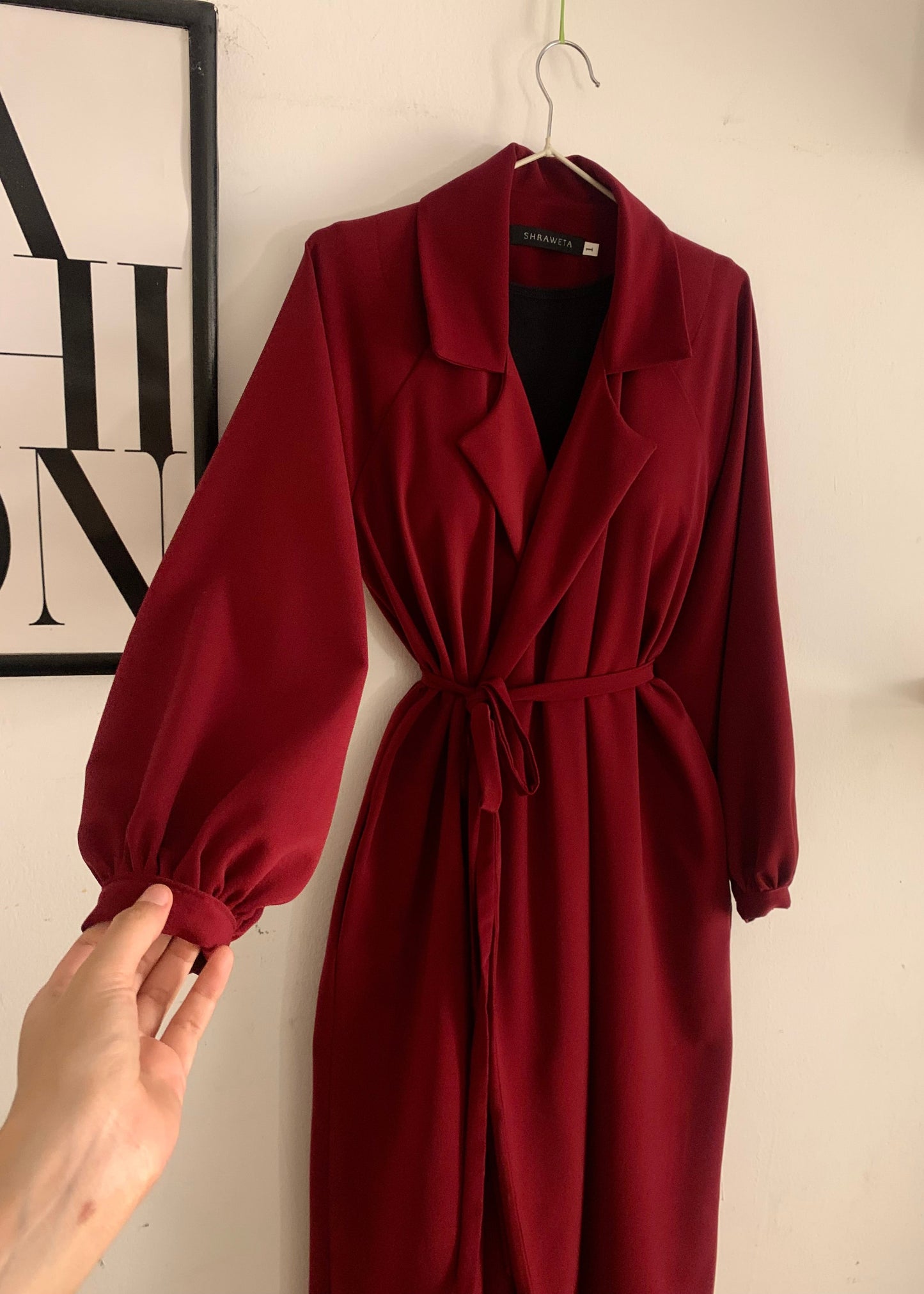 Red velvet dress