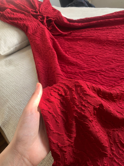 0Velvet wrap dress
