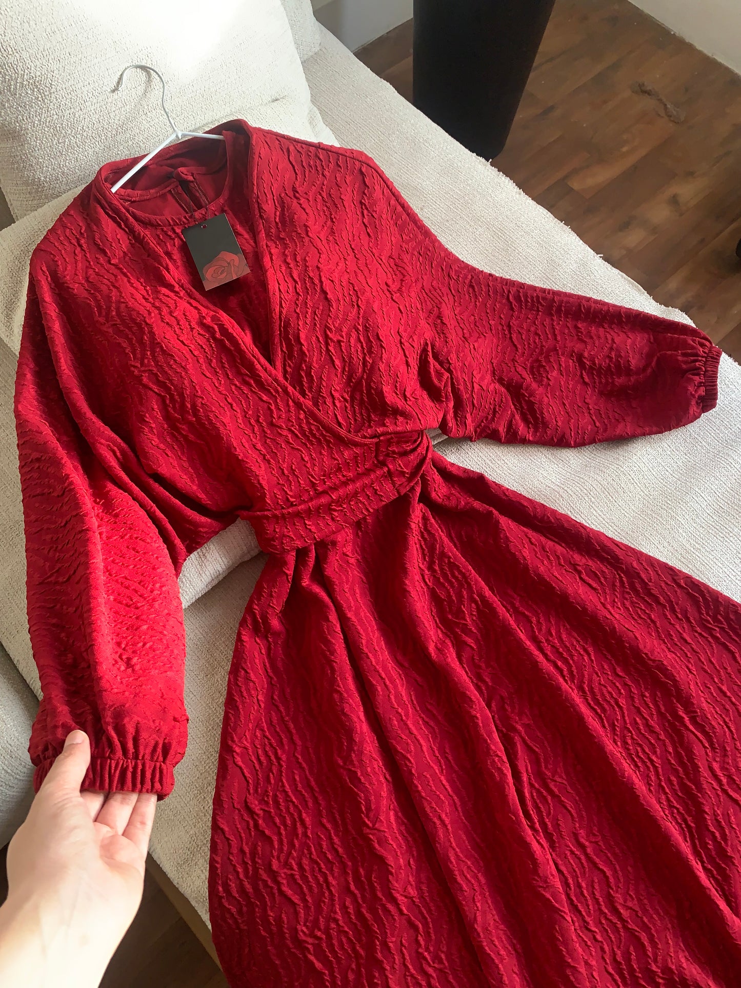 0Velvet wrap dress