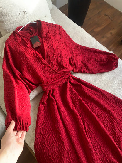0Velvet wrap dress