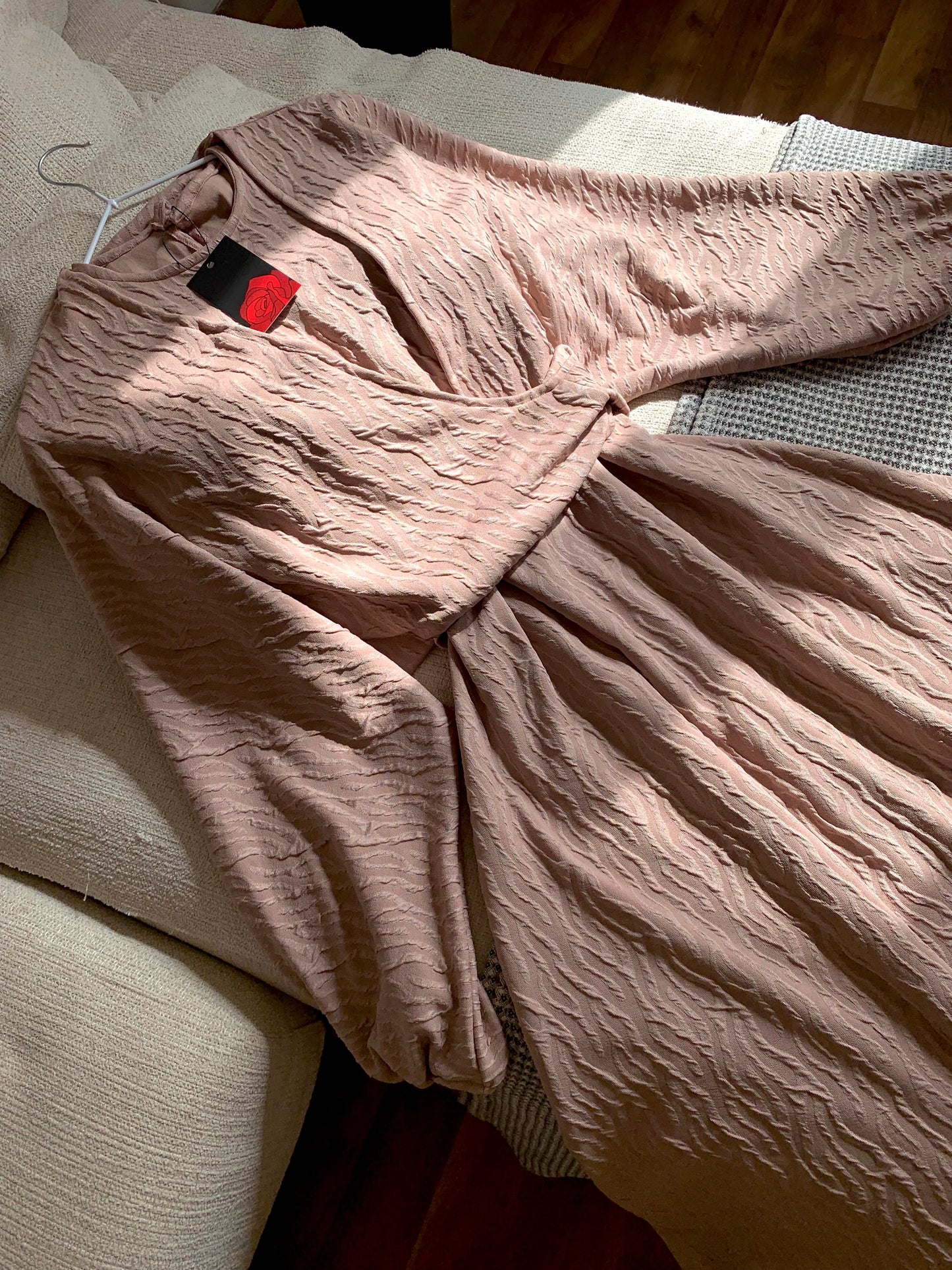 Blush wrap dress