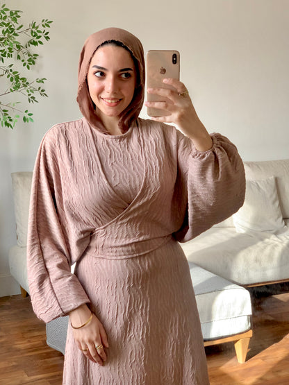 Blush wrap dress