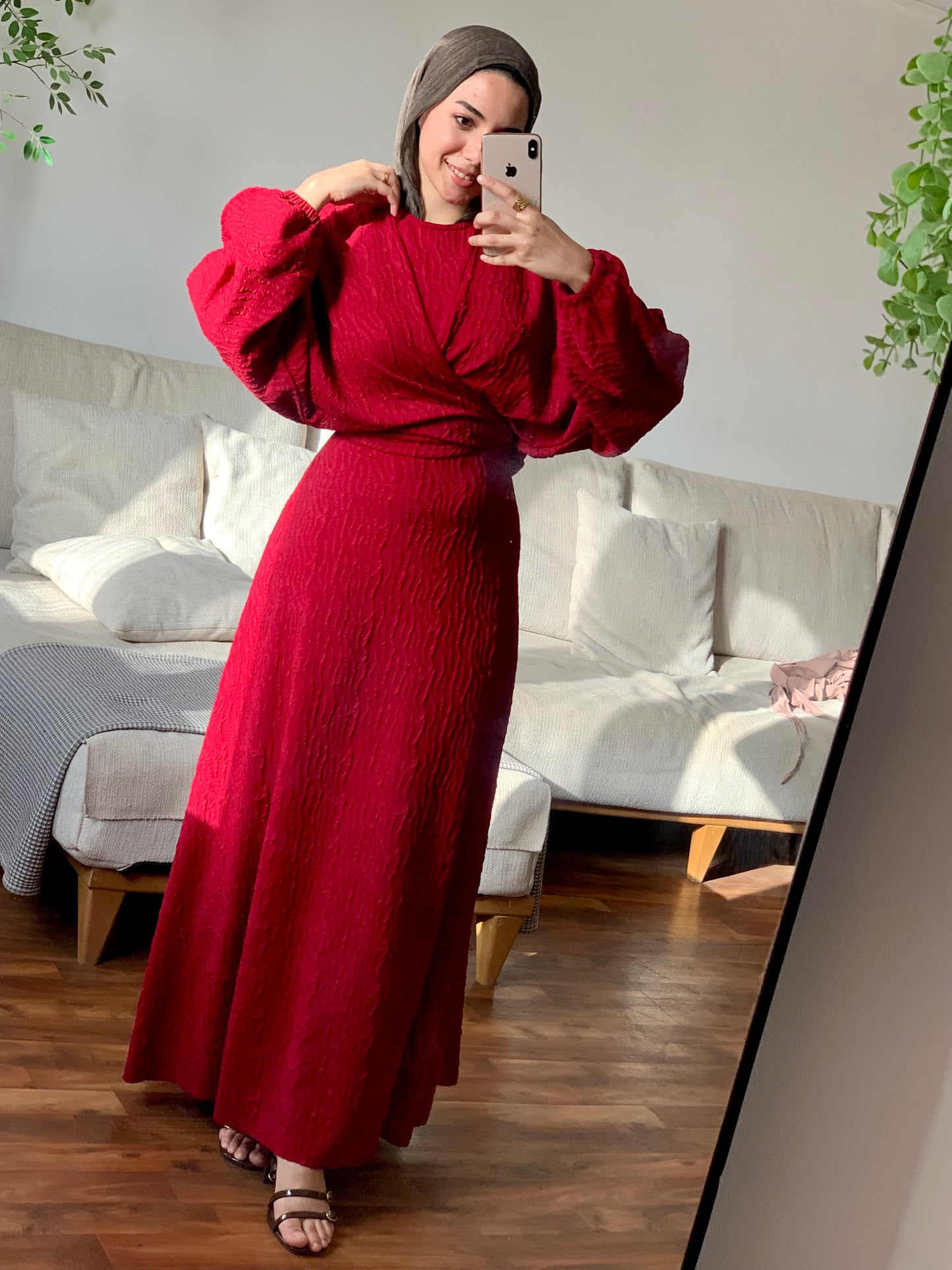 0Velvet wrap dress