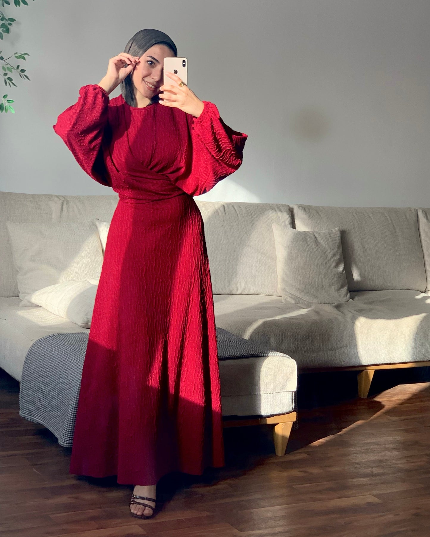 0Velvet wrap dress