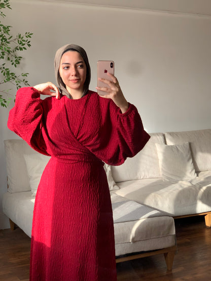 0Velvet wrap dress