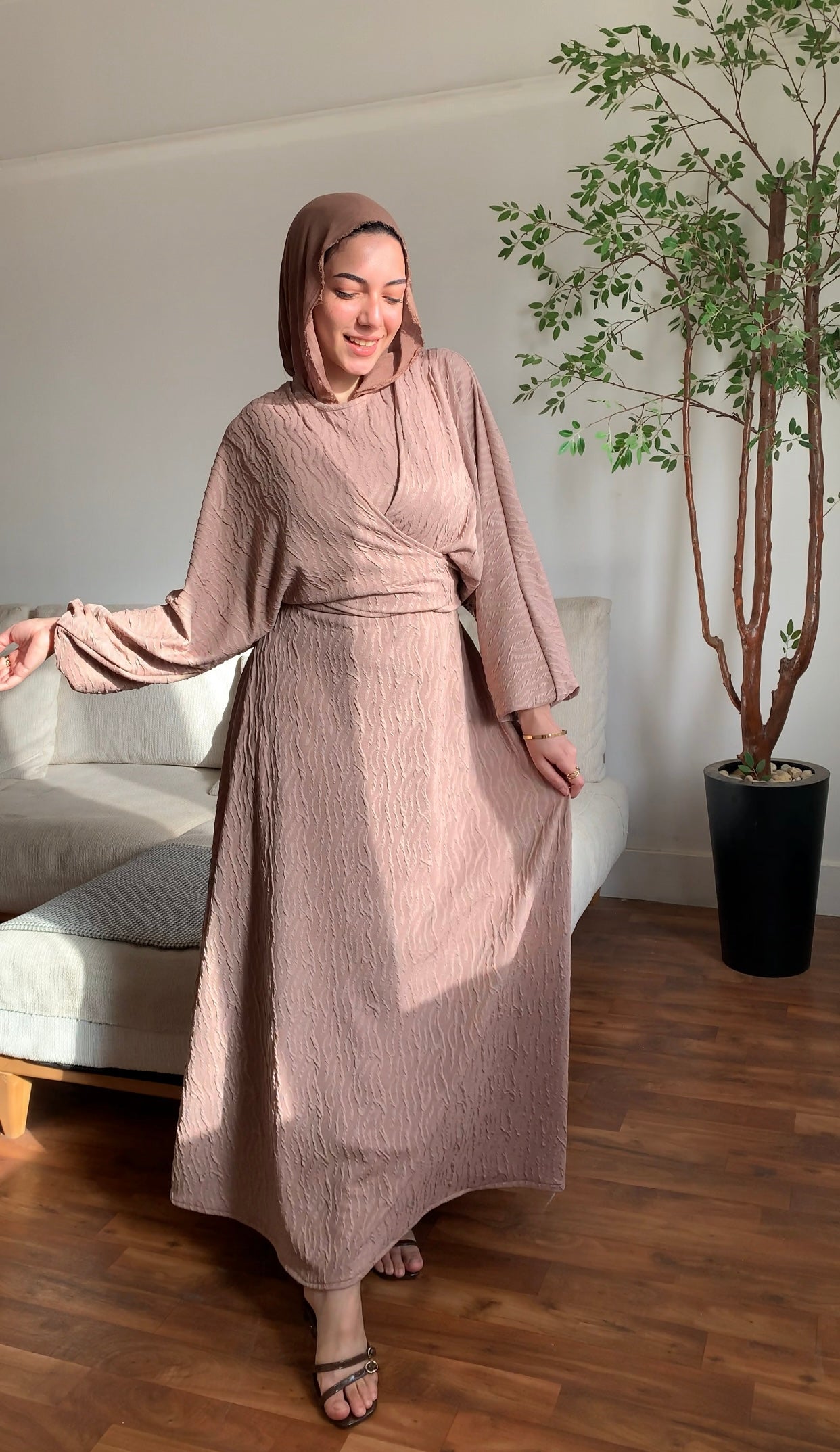 Blush wrap dress