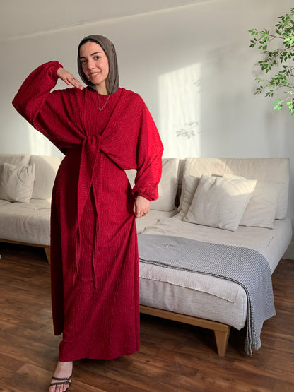0Velvet wrap dress